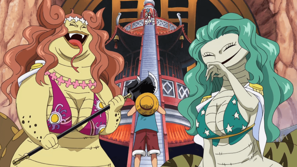 Luffy y las hermanas Hancock